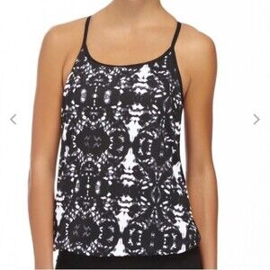 Fabletics Black & White Norwalk Sport Athletic Tank Top NEW XXS